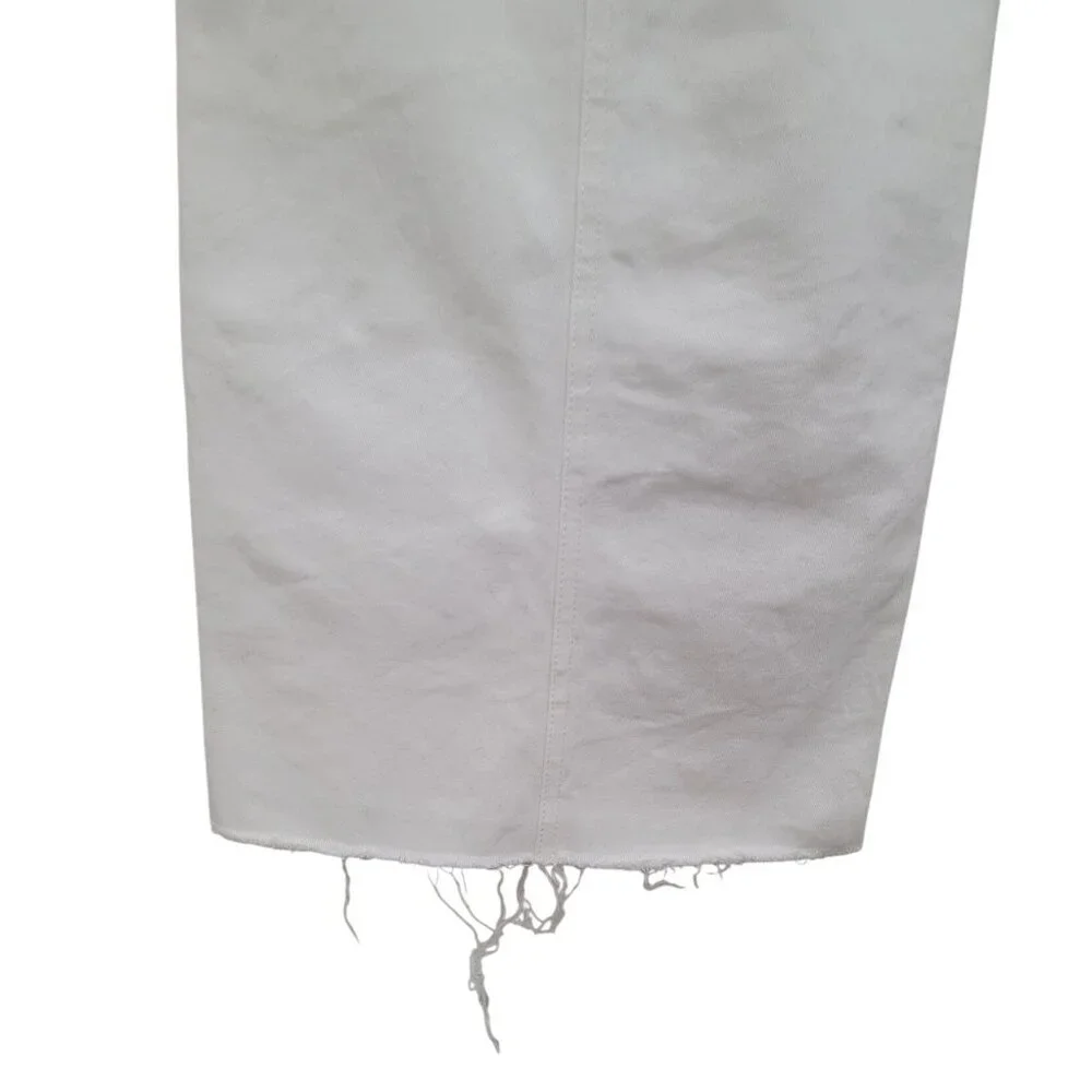 I.AM.GIA. BLAZE Raw Hem High Waisted Cargo Streetwear Pants Cream Women’s Sz L - Picture 8 of 12